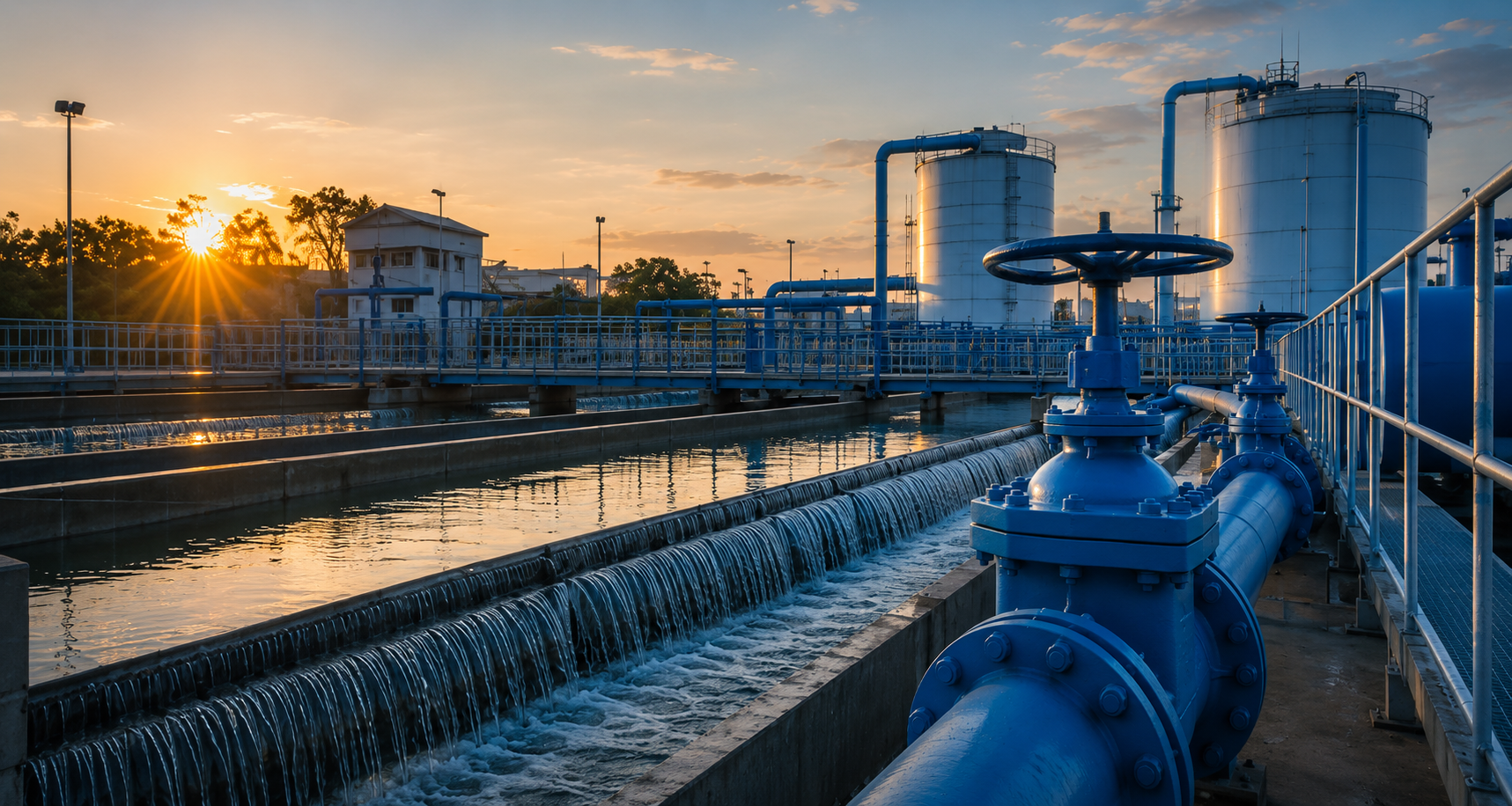Water utility pump and pipe system