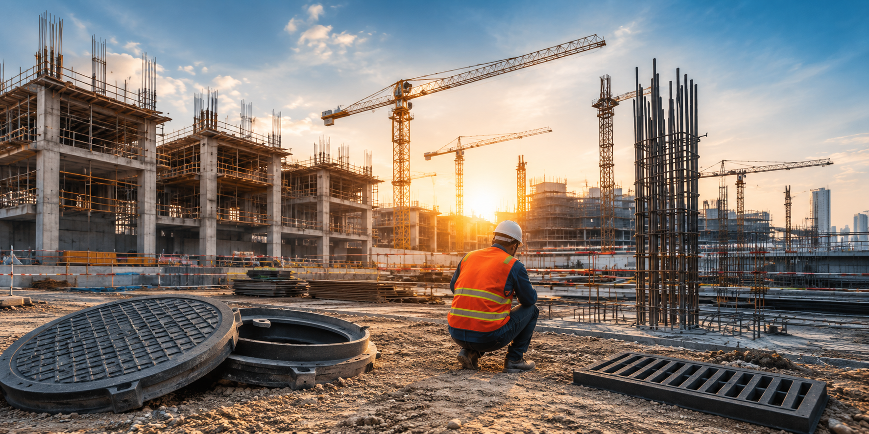 Infrastructure construction casting application